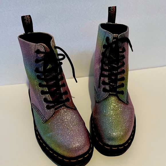 Dr. Martens Shoes - SOLD Doc Martens Pascal Rainbow Glitter Size 9